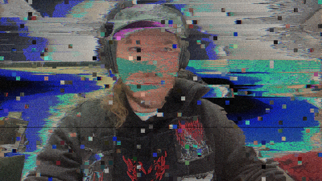 Glitch art portrait created with Erosion Studio